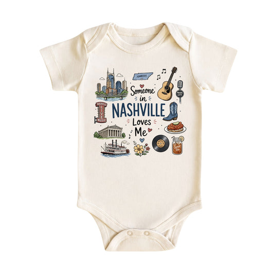 Someone in Nashville Loves Me Baby Bodysuit