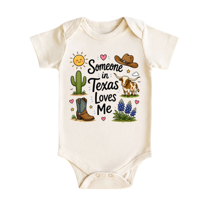 Someone in Texas Loves Me Baby Bodysuit