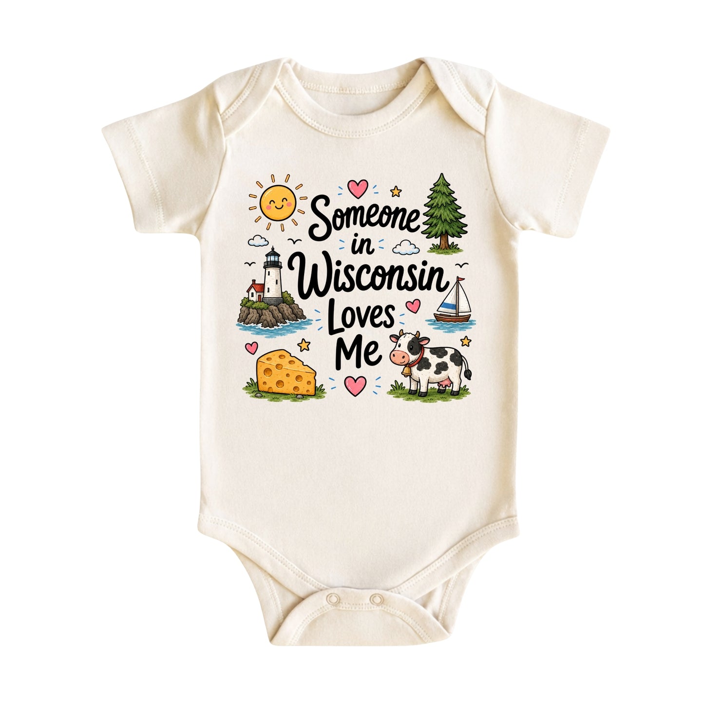 Someone in Wisconsin Loves Me Baby Bodysuit
