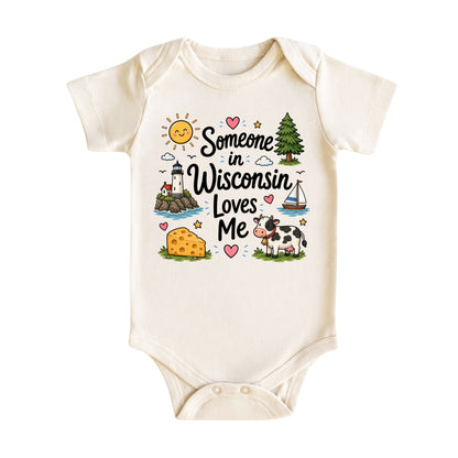 Someone in Wisconsin Loves Me Kids T-Shirt