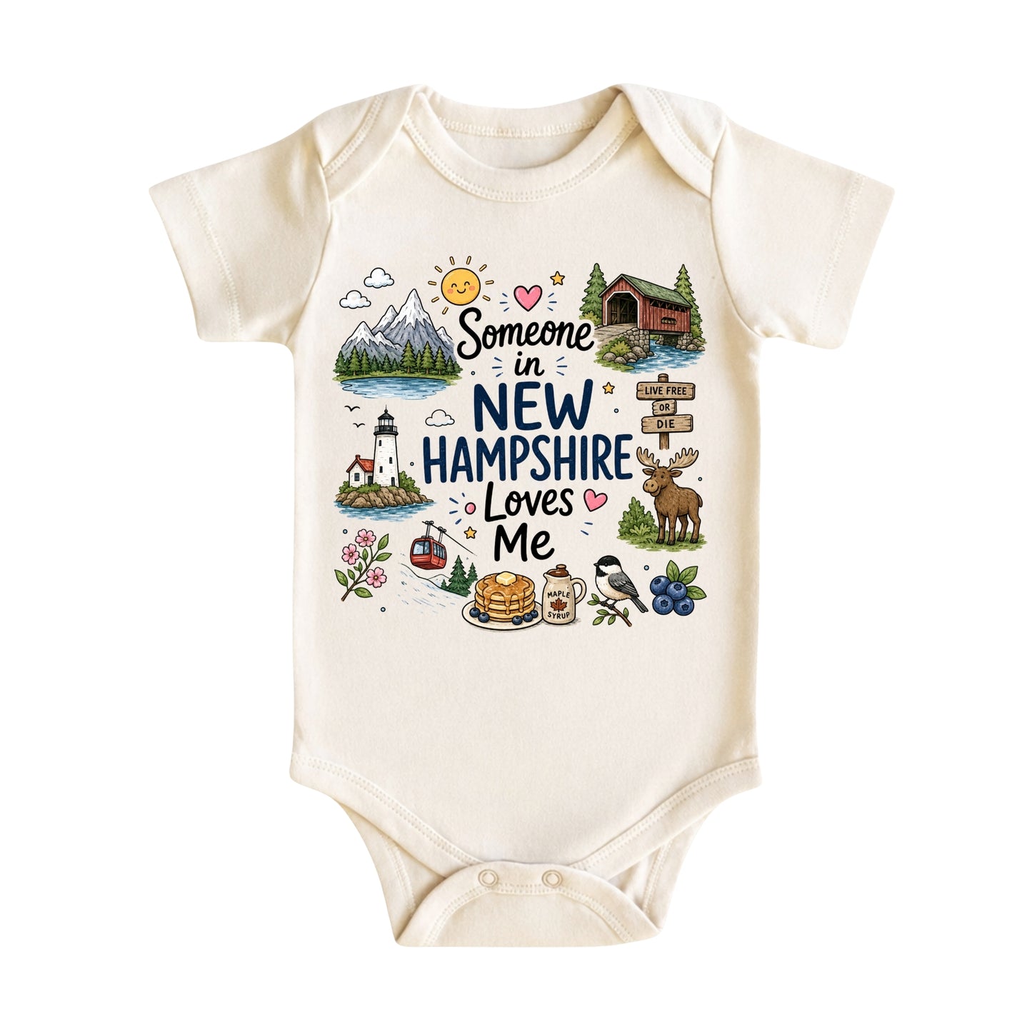 Someone in New Hampshire Loves Me Baby Bodysuit