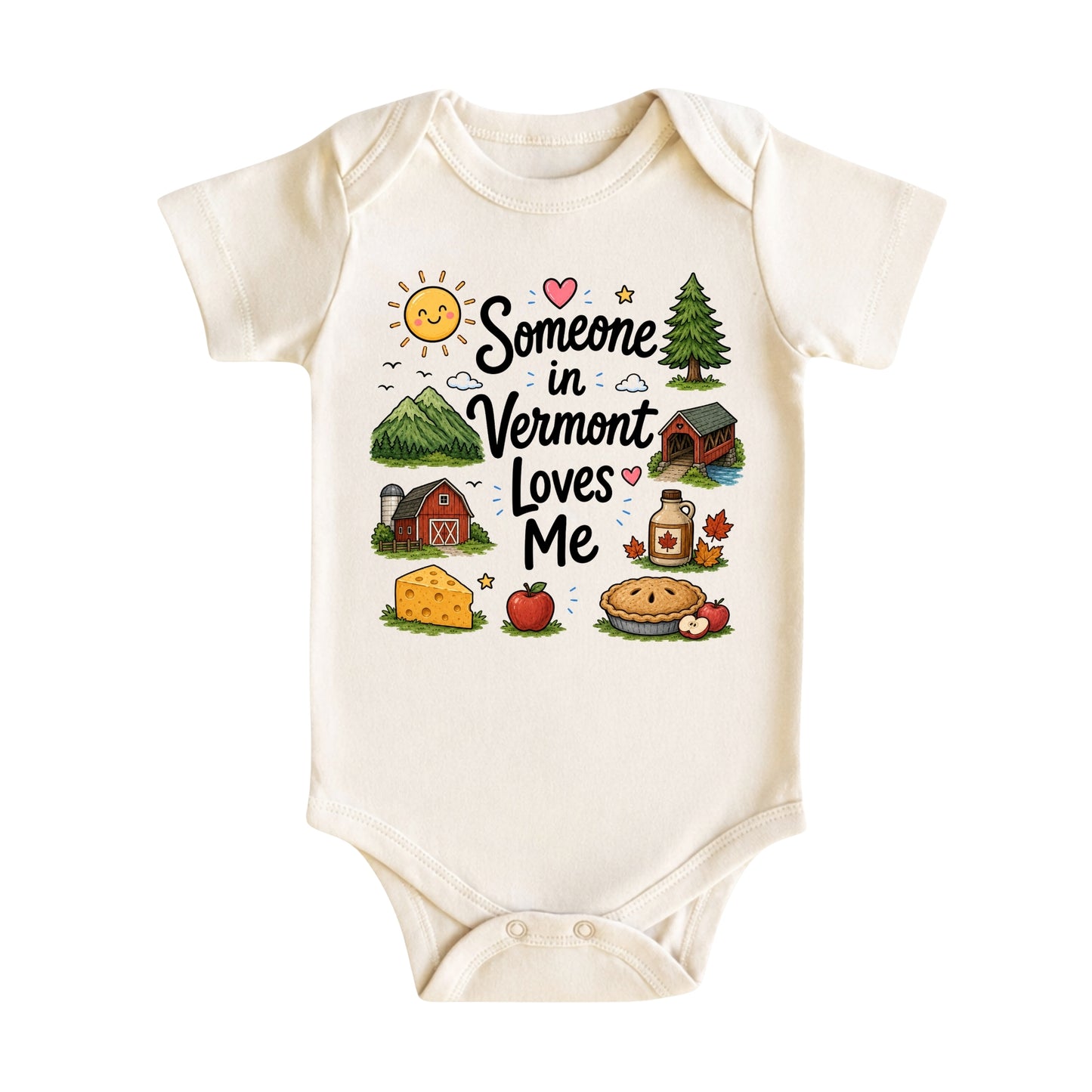 Someone in Vermont Loves Me Baby Bodysuit
