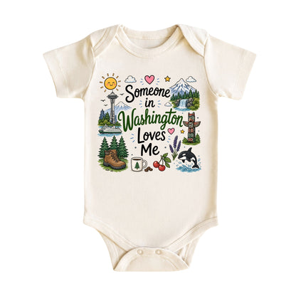 Someone in Washington Loves Me Baby Bodysuit