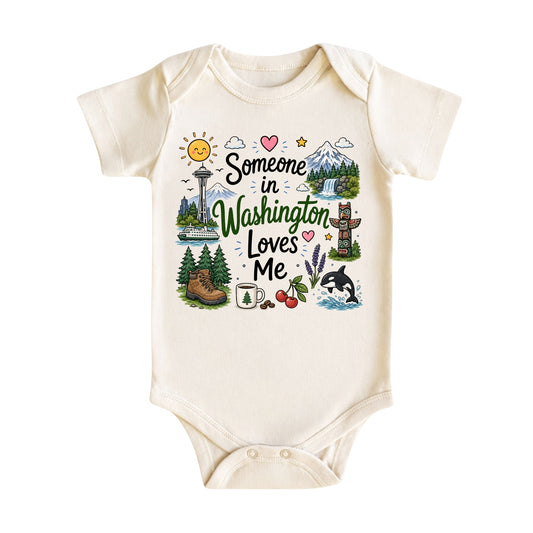 Someone in Washington Loves Me Baby Bodysuit