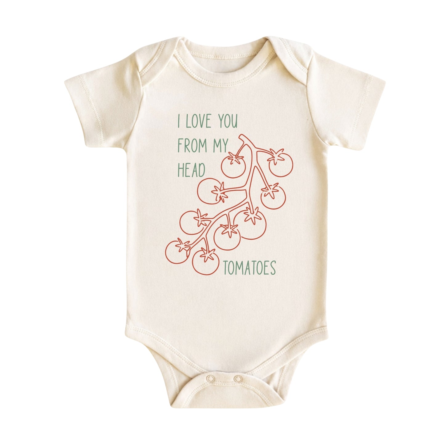 I Love You From My Head Tomatoes Baby Bodysuit