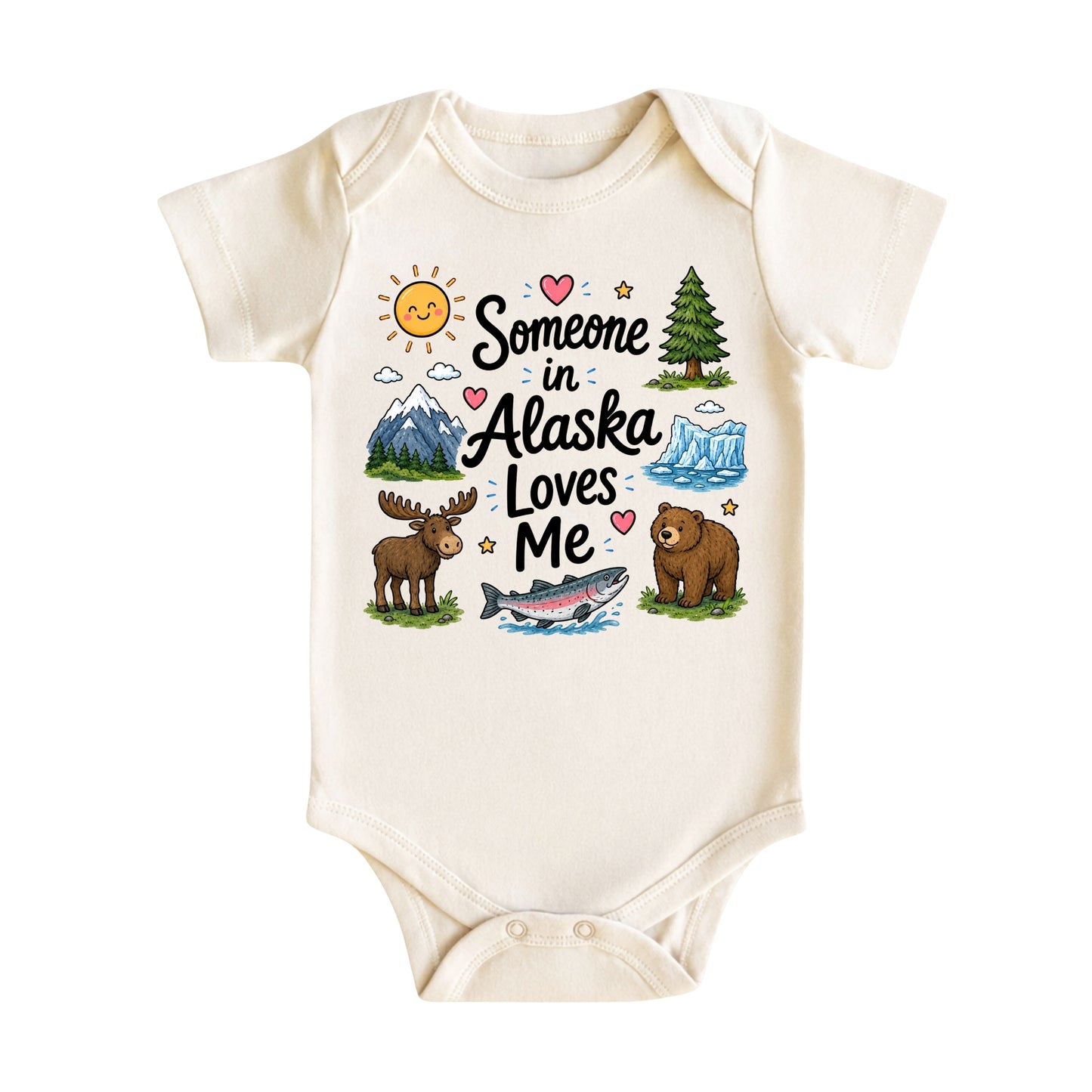 Someone in Alaska Loves Me Baby Bodysuit