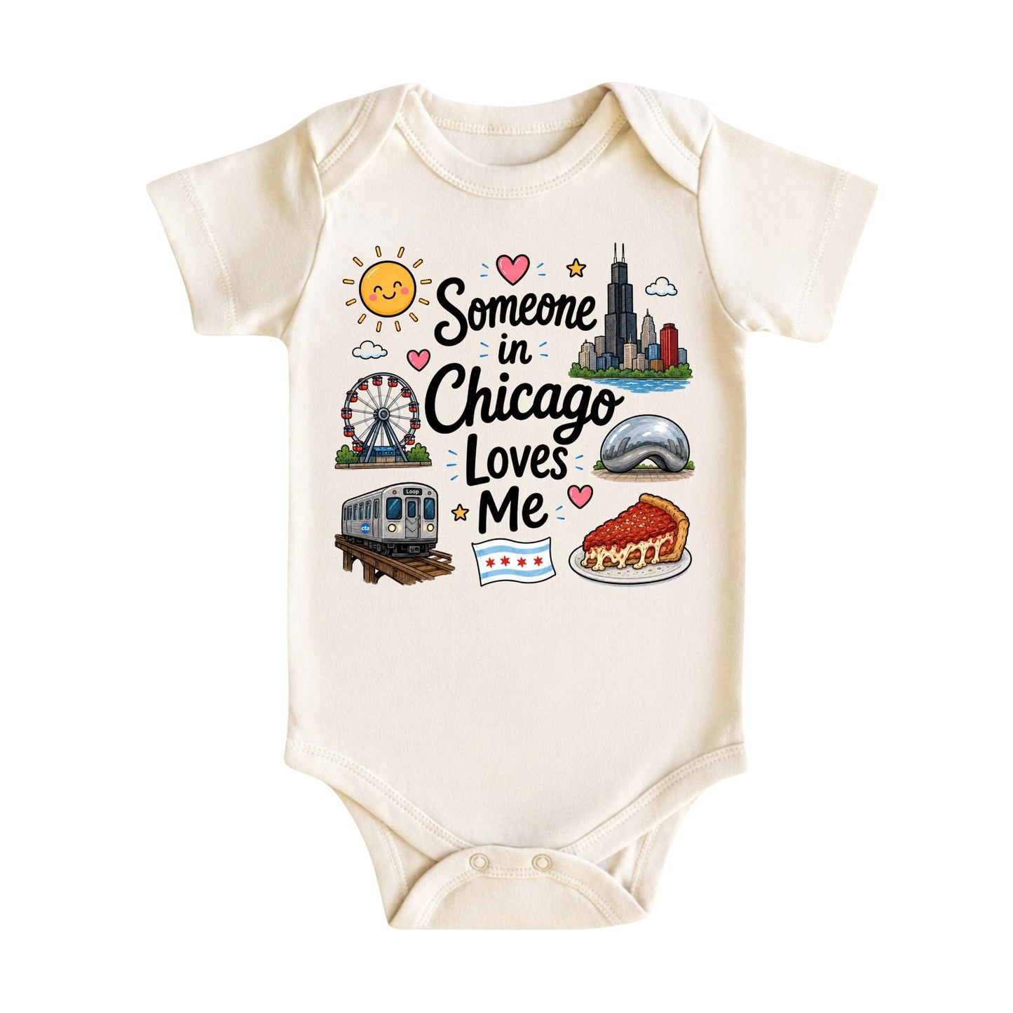Someone in Chicago Loves Me Baby Bodysuit