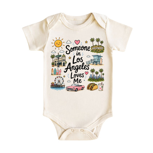 Someone in Los Angeles Loves Me Baby Bodysuit