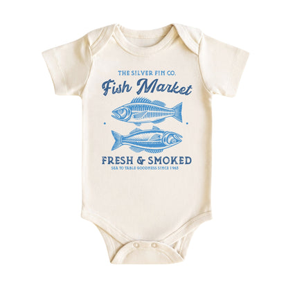 Vintage Fish Market Baby Bodysuit