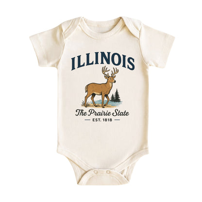 Illinois Baby Bodysuit for Baby Boys Girls, Chicago Newborn Baby Outfit