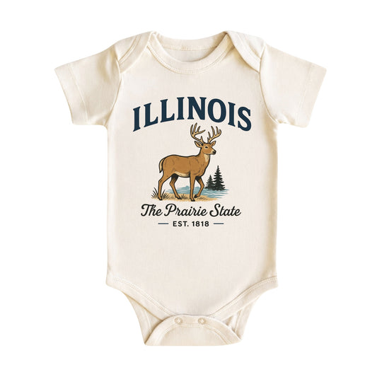 Illinois Baby Bodysuit for Baby Boys Girls, Chicago Newborn Baby Outfit