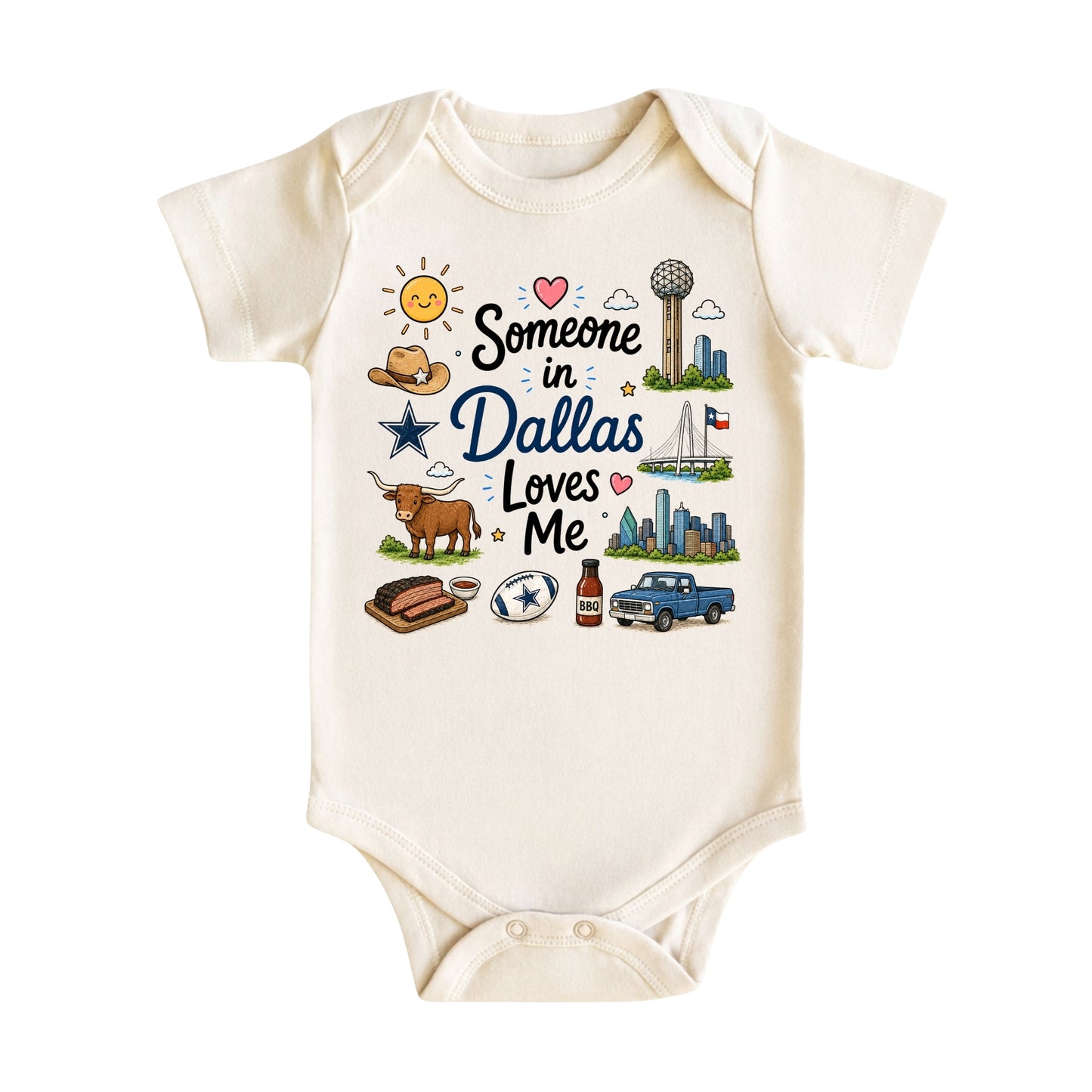 Someone in Dallas Loves Me Baby Bodysuit