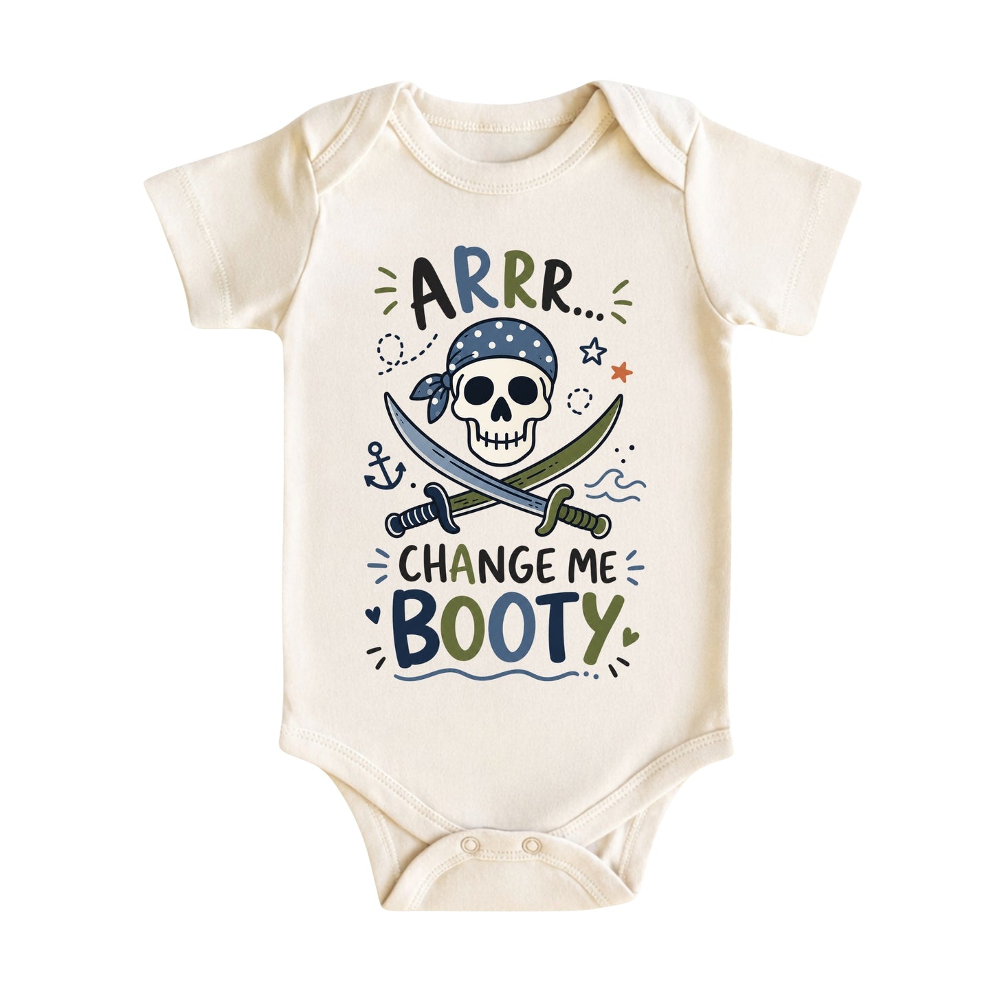 Funny Pirate Baby Bodysuit for Boys and Girls