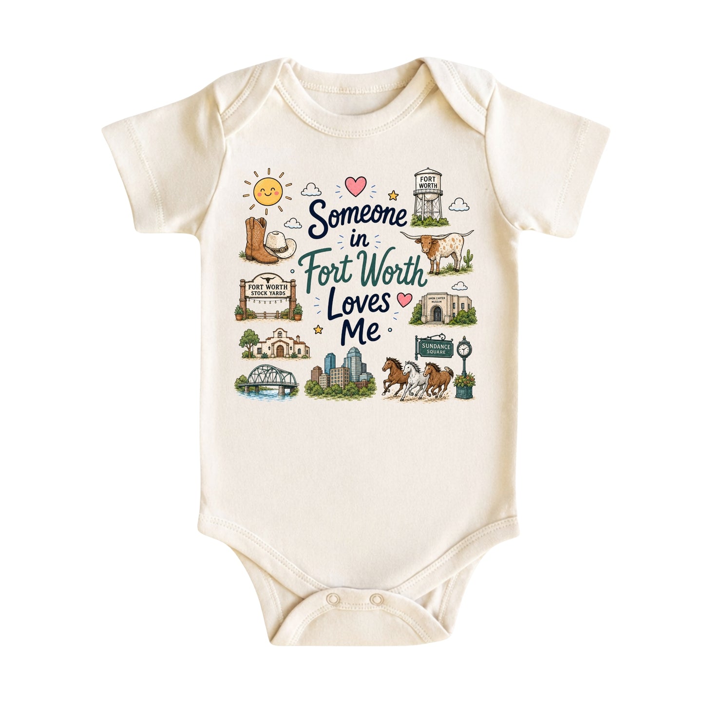 Someone in Fort Worth Loves Me Kids T-Shirt