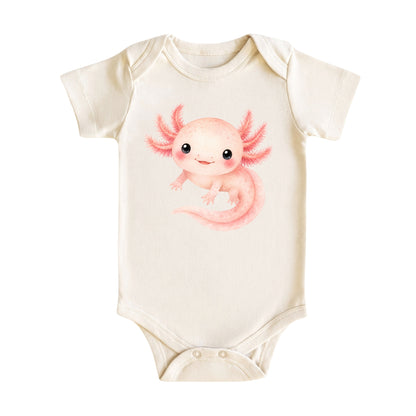 Watercolor Axolotl Baby Bodysuit