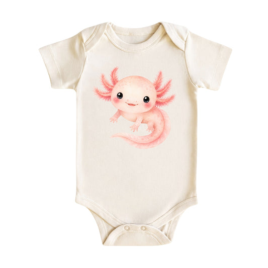 Watercolor Axolotl Baby Bodysuit