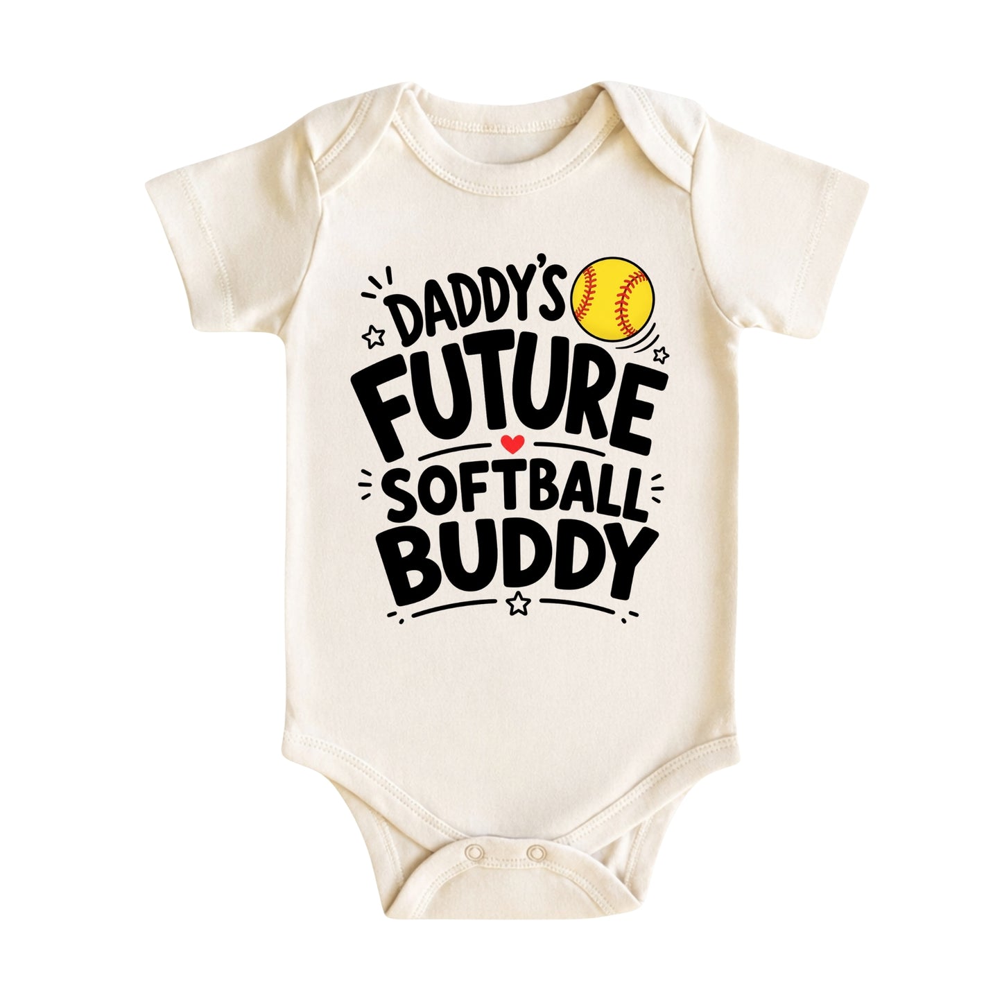 Daddy’s Future Softball Buddy Baby Bodysuit