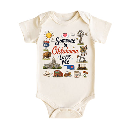 Someone in Oklahoma Loves Me Baby Bodysuit