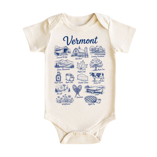 Vermont Vacation Baby Bodysuit and T-Shirt