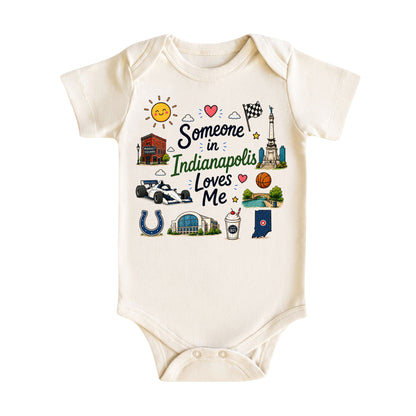 Someone in Indianapolis Loves Me Baby Bodysuit