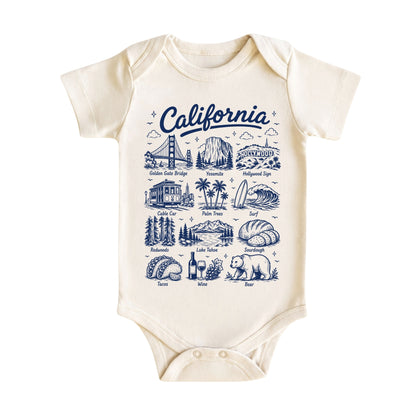 California Baby Bodysuit for Boys and Girls