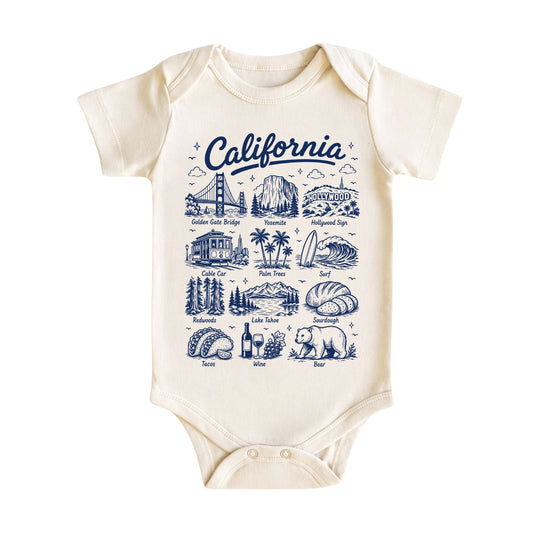 California Baby Bodysuit for Boys and Girls