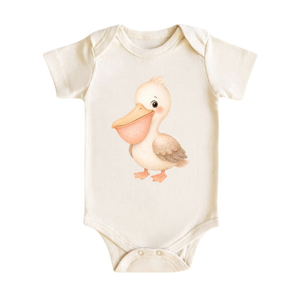 Watercolor Pelican Baby Bodysuit