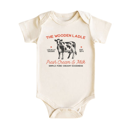 Vintage Farm Cow Baby Bodysuit