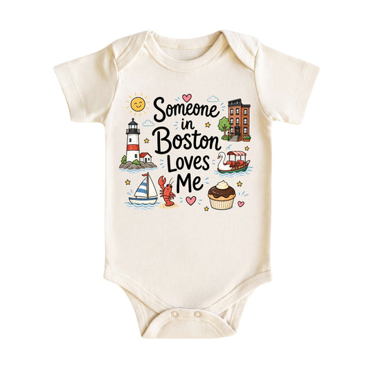 Someone in Boston Loves Me Baby Bodysuit