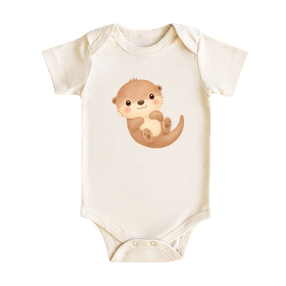 Watercolor Otter Baby Bodysuit