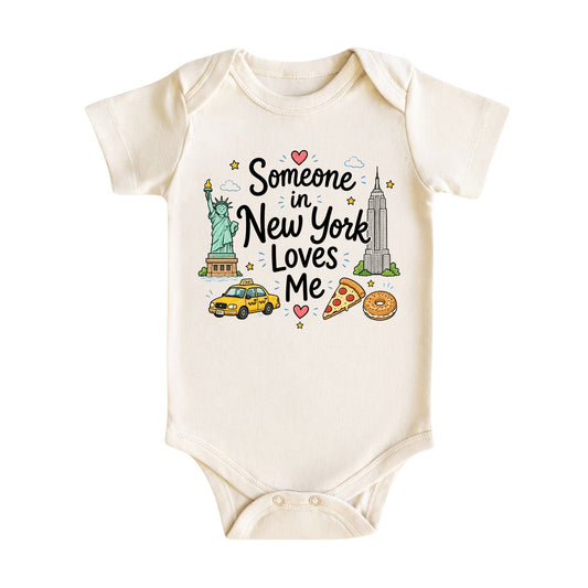 Someone in New York Loves Me Baby Bodysuit