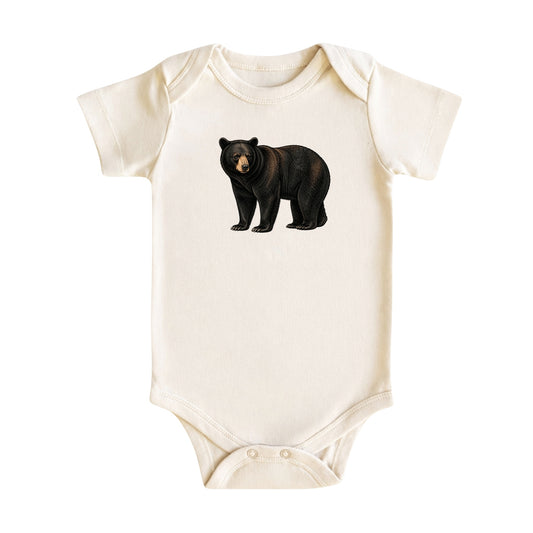 Black Bear Baby Bodysuit