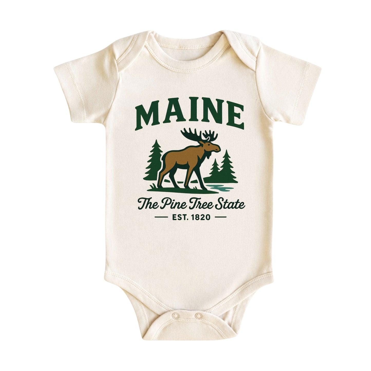 Maine Baby Bodysuit for Baby Boys Girls, Portland Lewiston Bangor Newborn Baby Hospital Outfit