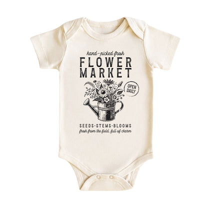 Vintage Flower Market Baby Bodysuit