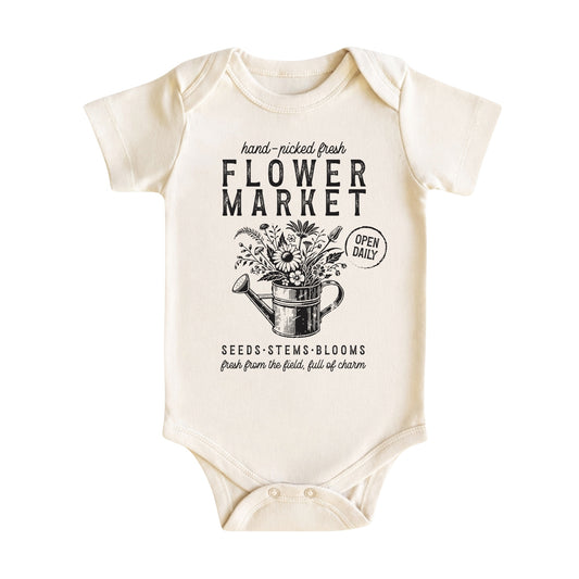 Vintage Flower Market Baby Bodysuit