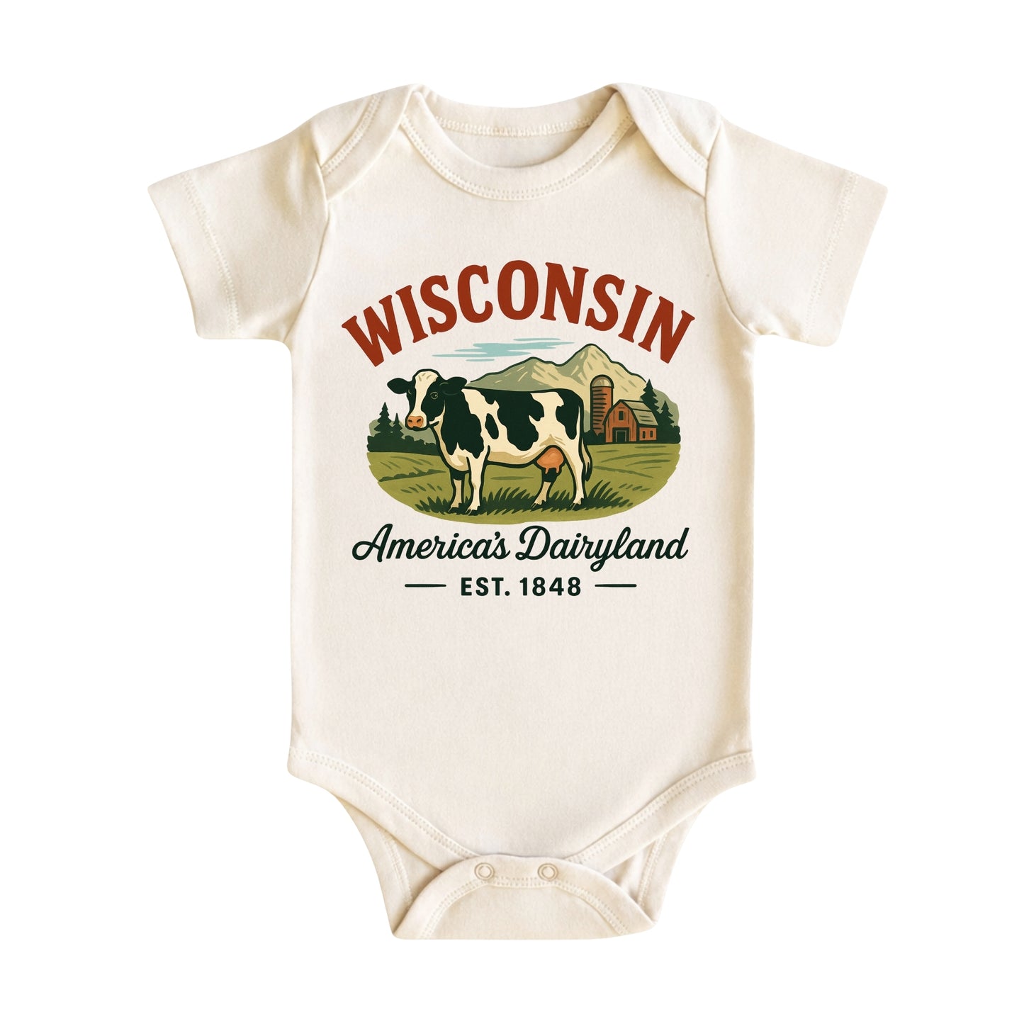 Wisconsin Baby Bodysuit for Baby Boys Girls, Milwaukee Madison Green Bay Newborn Baby Hospital Outfit