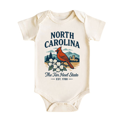 North Carolina Baby Bodysuit for Baby Boys and Girls