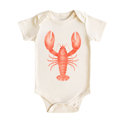 Minimalist Lobster Baby Bodysuit for boys girls