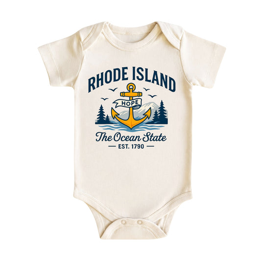 Rhode Island Baby Bodysuit for Baby Boys and Girls