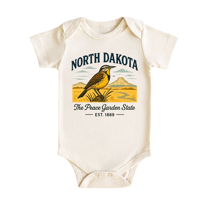 North Dakota Baby Bodysuit for Baby Boys and Girls