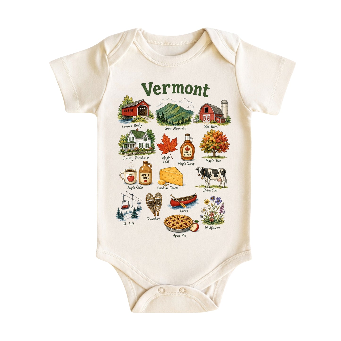 Vermont Baby Bodysuit and T-Shirt