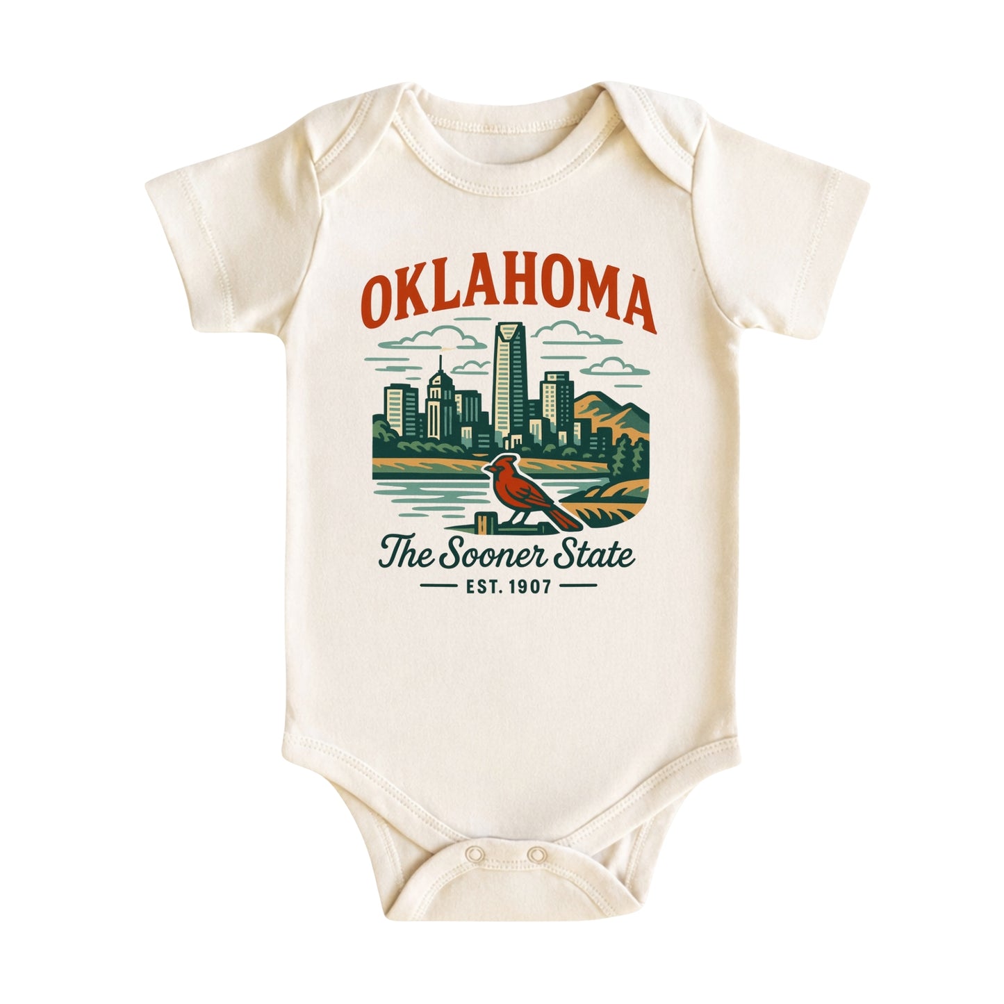 Oklahoma Baby Bodysuit