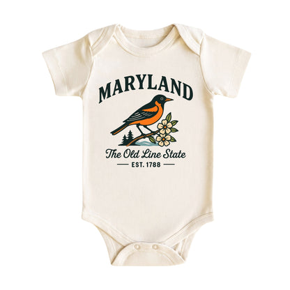 Maryland Baby Bodysuit for Baby Boys and Girls