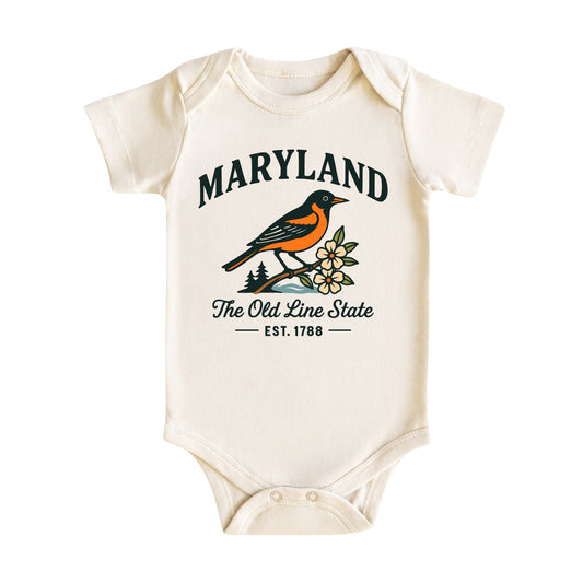 Maryland Baby Bodysuit for Baby Boys and Girls