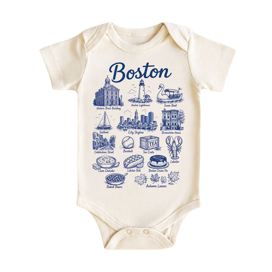 Boston Vacation Baby Bodysuit and T-Shirt