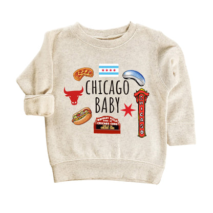 Chicago Baby ONESIE - Baby Bodysuit for Boys Girls, Chicago Toddler Kids Sweatshirt