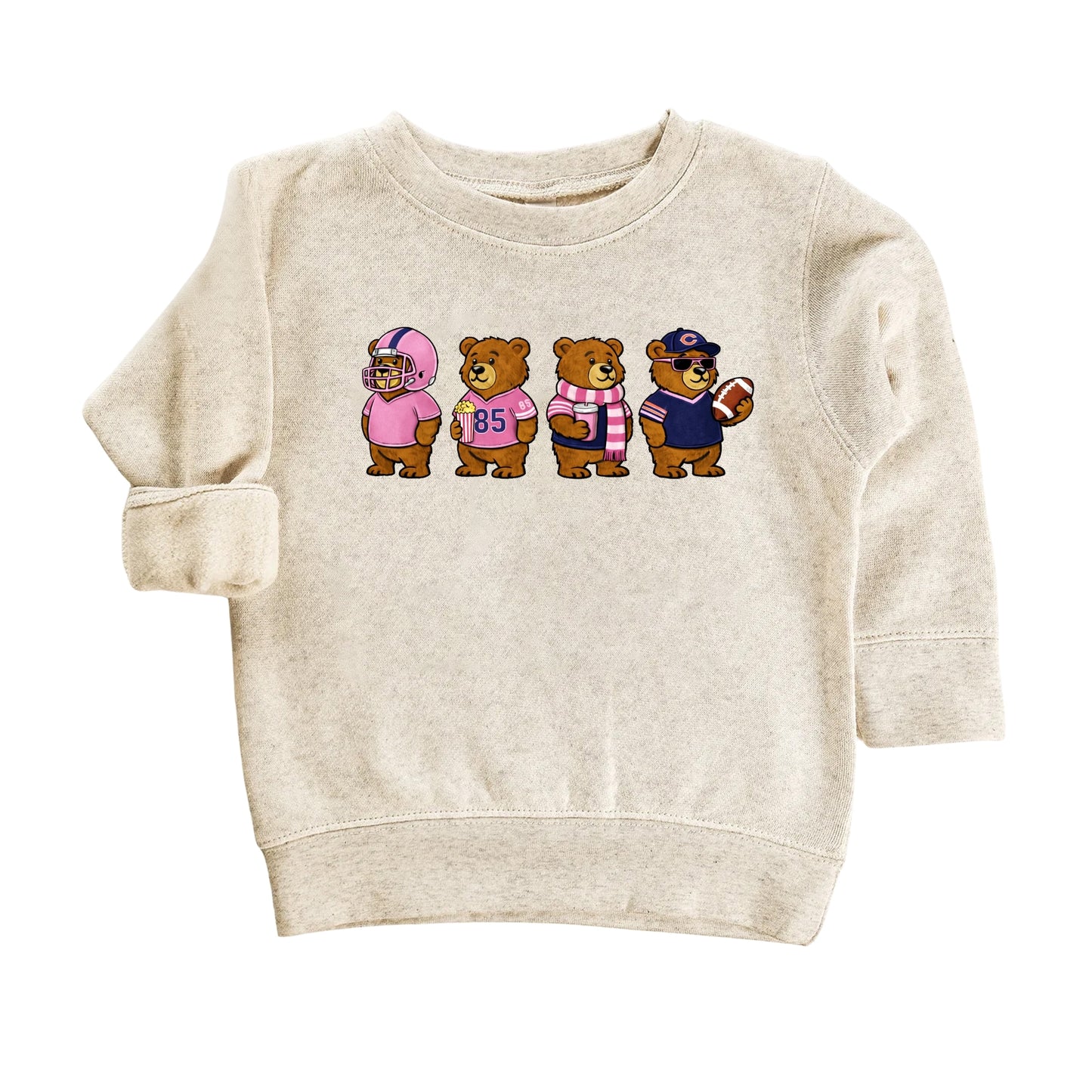 Pink Chicago Football Bear Baby Onesie ®