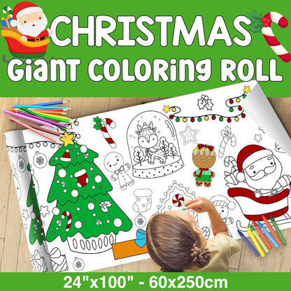 GIANT Coloring Paper Activity Roll for Kids, 24"x100", Cats