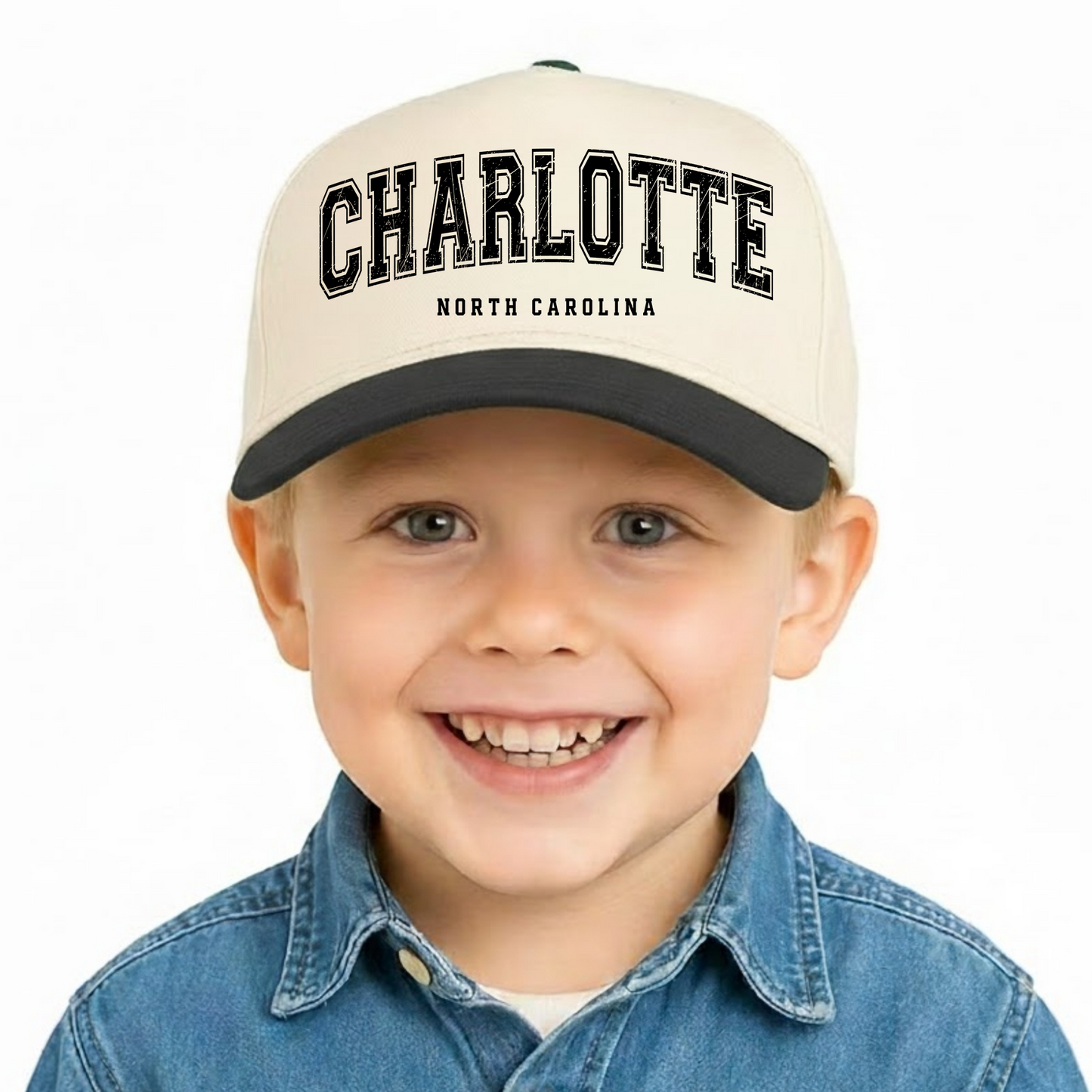 Charlotte North Carolina Kids Trucker Hat