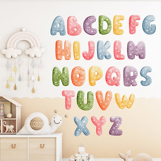 Colorful Kids Alphabet Wall Decal Set